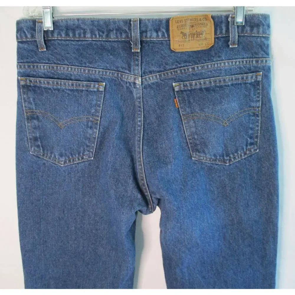 Levi's Men's 517 Dark Wash Straight Leg Blue Jeans Size 38 X 30